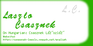 laszlo csasznek business card